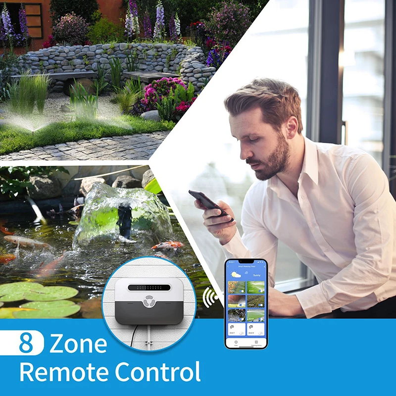 Timer per l\'irrigazione del giardino WIFI Controller per irrigatore intelligente a 8 Zone Alexa Google Home sistema di irrigazione intelligente per