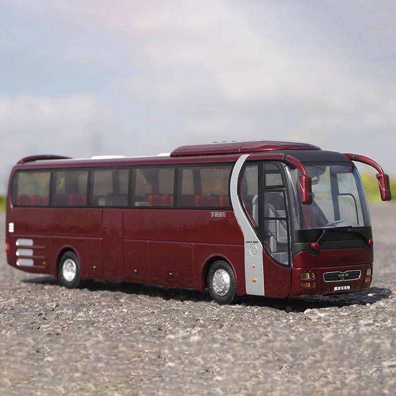 دييكاست سيارة 1/42 مقياس رجل R41 حافلة سيارة نموذج سبيكة رجل R41 حافلة لعب المركبات نموذج المشهد عرض حلية لعب للأولاد