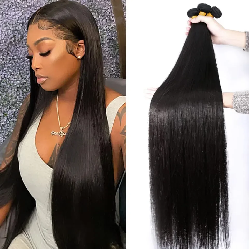 bundles 100% human hair Hot selling Brazilian Hair Bundles Straight Human Hair Bundles 30 Inch Bundle Hair Extensions for woman