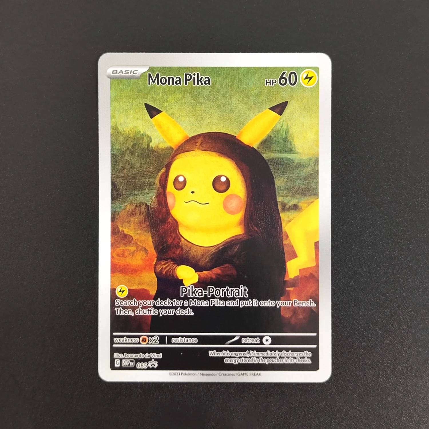 TCG-Karten Englisch Pikachu mit grauem Filzhut Van Gogh Serie SVP 085 Promo Hobby DIY Sammelkarte