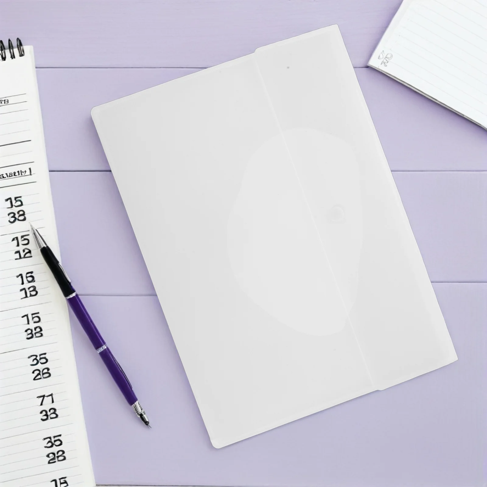 10Pcs Plastic Folder with Snap Closure Large Capacity Transparent Document Holder for Business Meetings and Office File