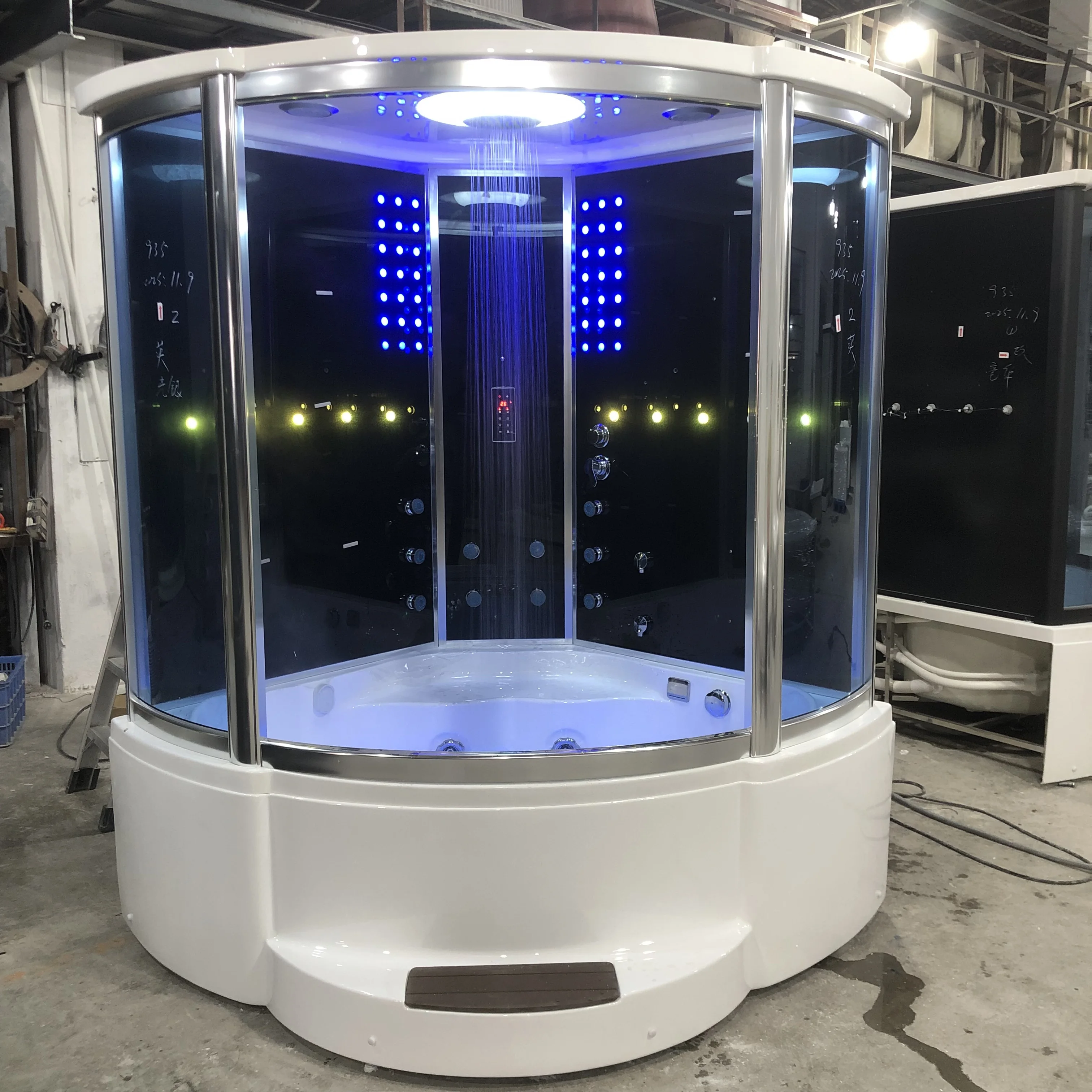 

Custom Size Factory Price Complete Whirlpool Massage Standing Bathroom Shower Cabinet Hammam Steam Bath Cabin Room