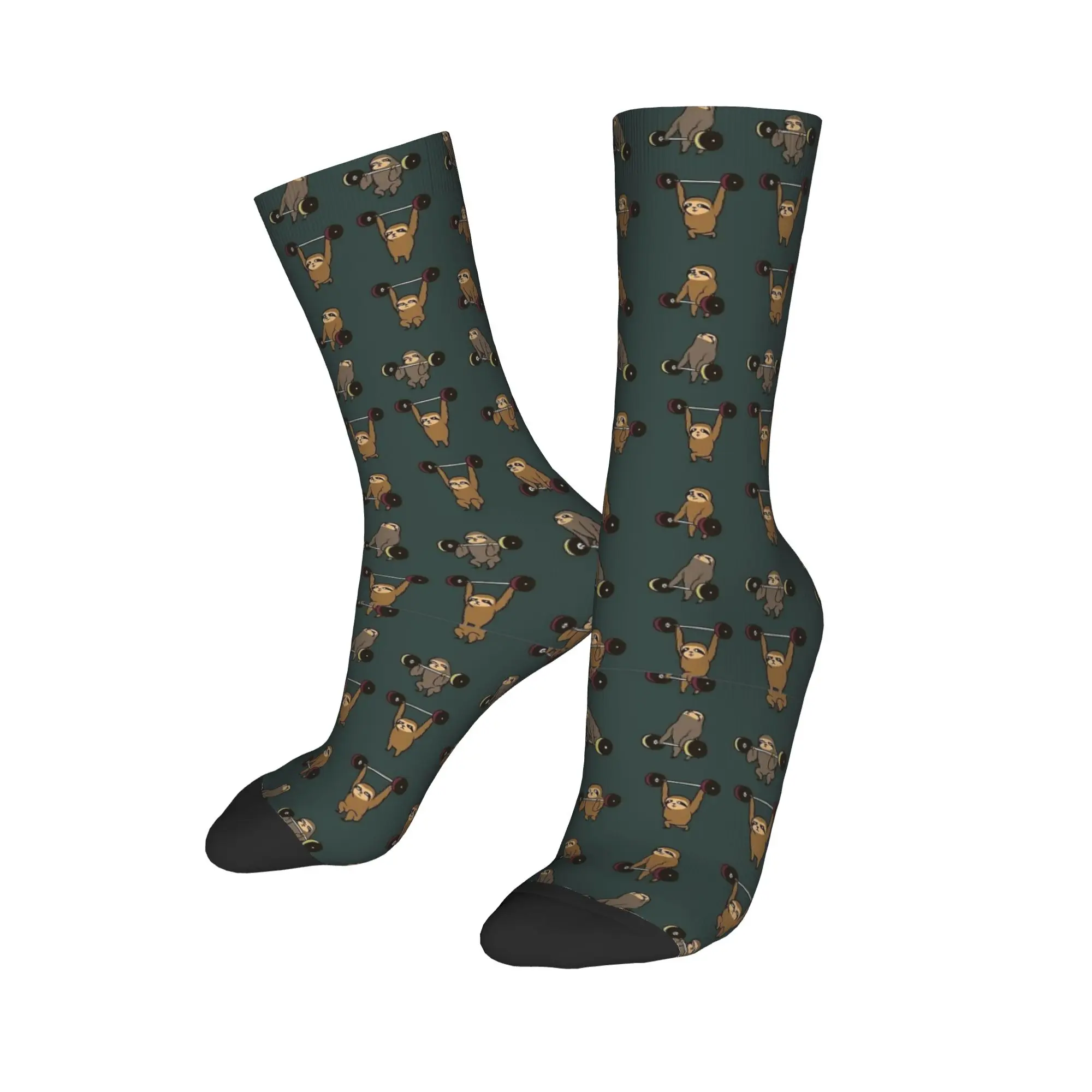 LIFTING SLOTHS Socks  Non-Slip Stockings Men High Quality Running Socks Winter Gothic Printed Socks