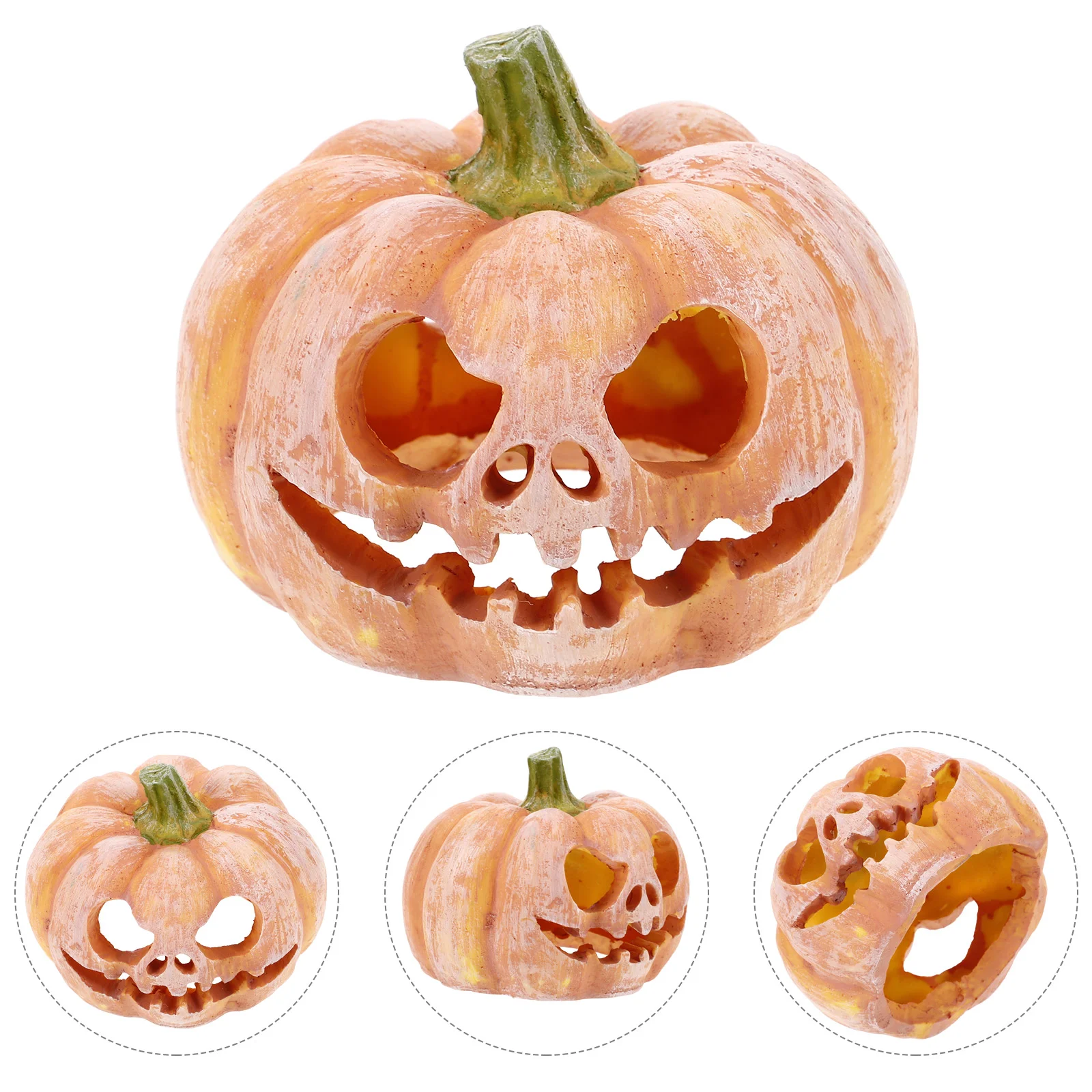 

Pumpkin House Hideout Adornment Halloween Accessories Large Decorations Statue Underwater Resin Craft Aquarium for Sea Turtle