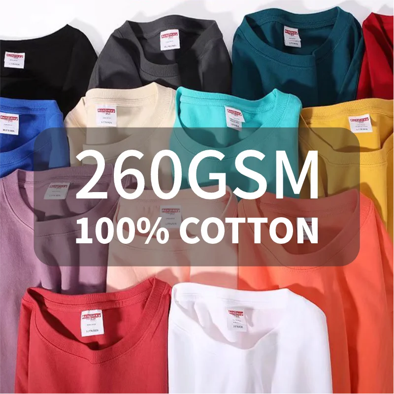 Customized T-shirt Free Printing Logo Image Loose Short Sleeve Top Enterprise Team Men's and Women's Cultural Shirt 100% cotton view 2
