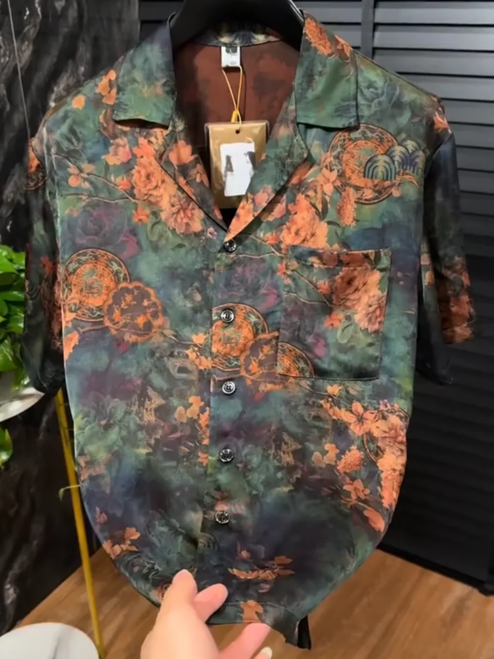 

Summer Men's Floral irt Casual ort Sve Cuban Collar High Quali Faionable Versatile Comfortable Busin Casual Cool