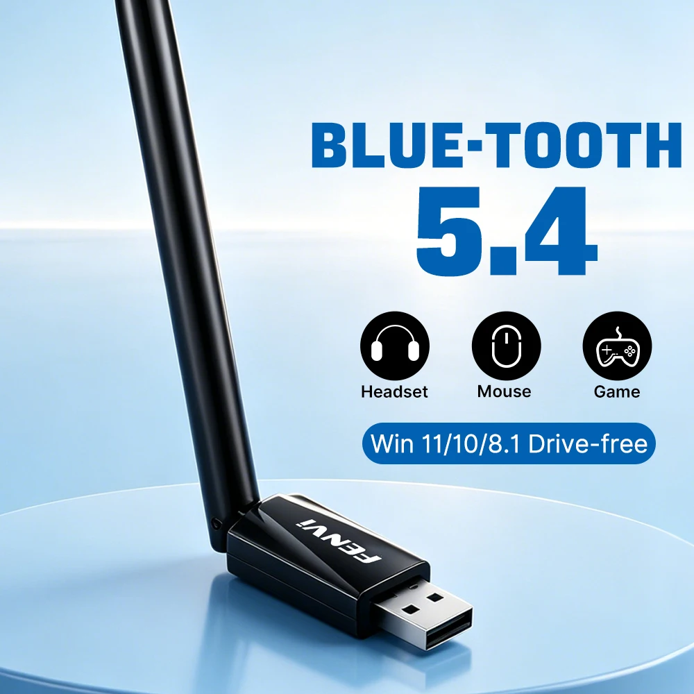 

FENVI USB Bluetooth 5.4 Adapter USB Dongle Receiver Wireless BT5.4 For Mouse Keyboard Music Audio Transmitter PC Laptop