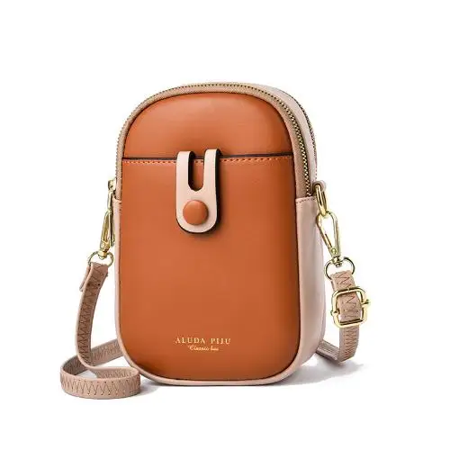 

Mini Crossbody Ladies Bag Leather Zipper Mobile Phone Bag Fashion Handbag Women Casual Small Shoulder Bag