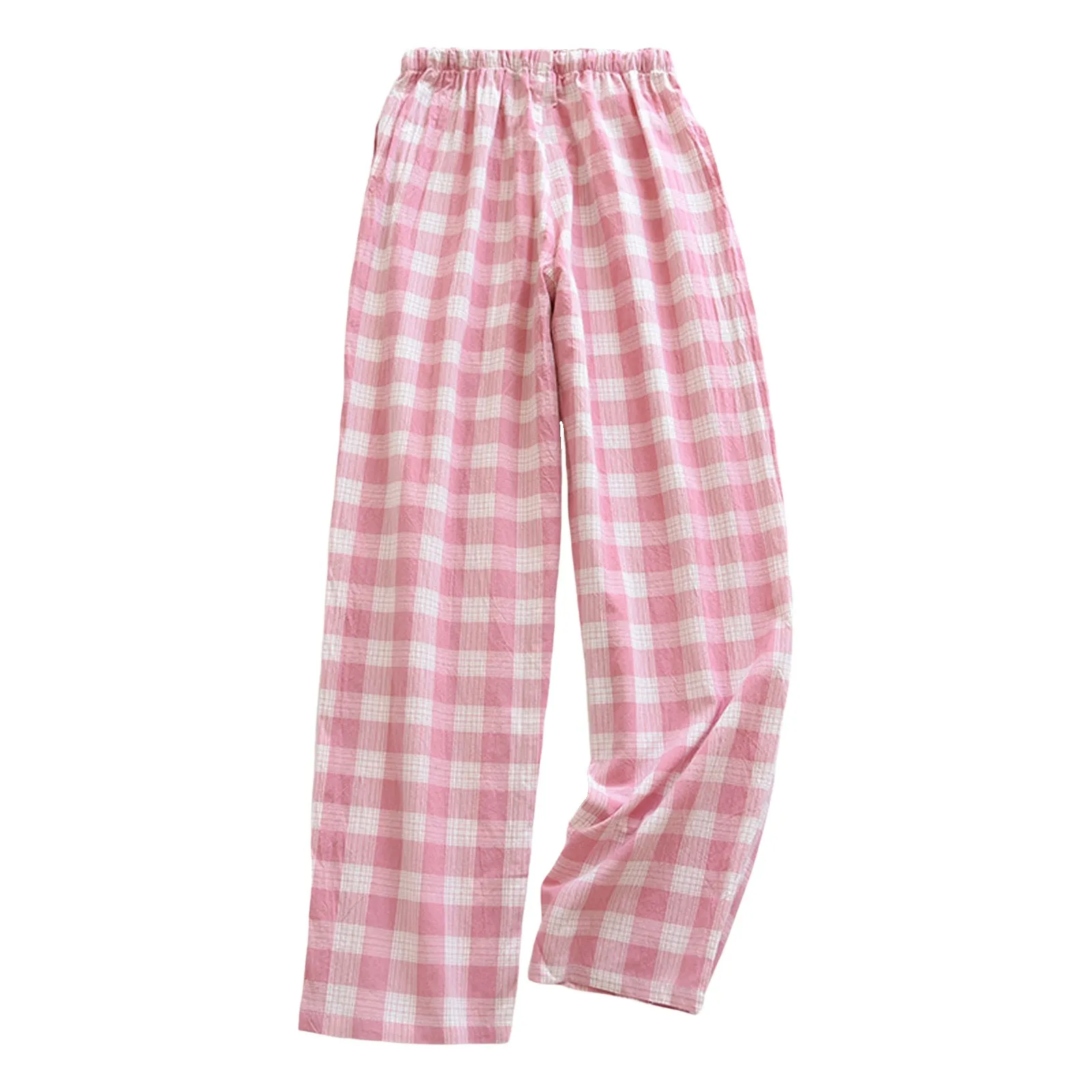 Spring And Summer Fashion Checkered Printed Pajama Pants Women\'s Soft Comfortable Large Size Loose Casual Sleepwear Home Trouser