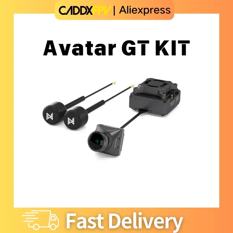 Caddx Walksnail Avatar GT KIT 1080P 100fps Max 2W VTX Gyroflow Doppie antenne Visione notturna Sony Starvis II Sensore a lungo raggio