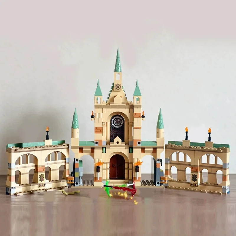 

The Magic School Battle Building Blocks Castle Weasleys wizard Model Assembled Bricks Toy Gift For Kid Boy Adult