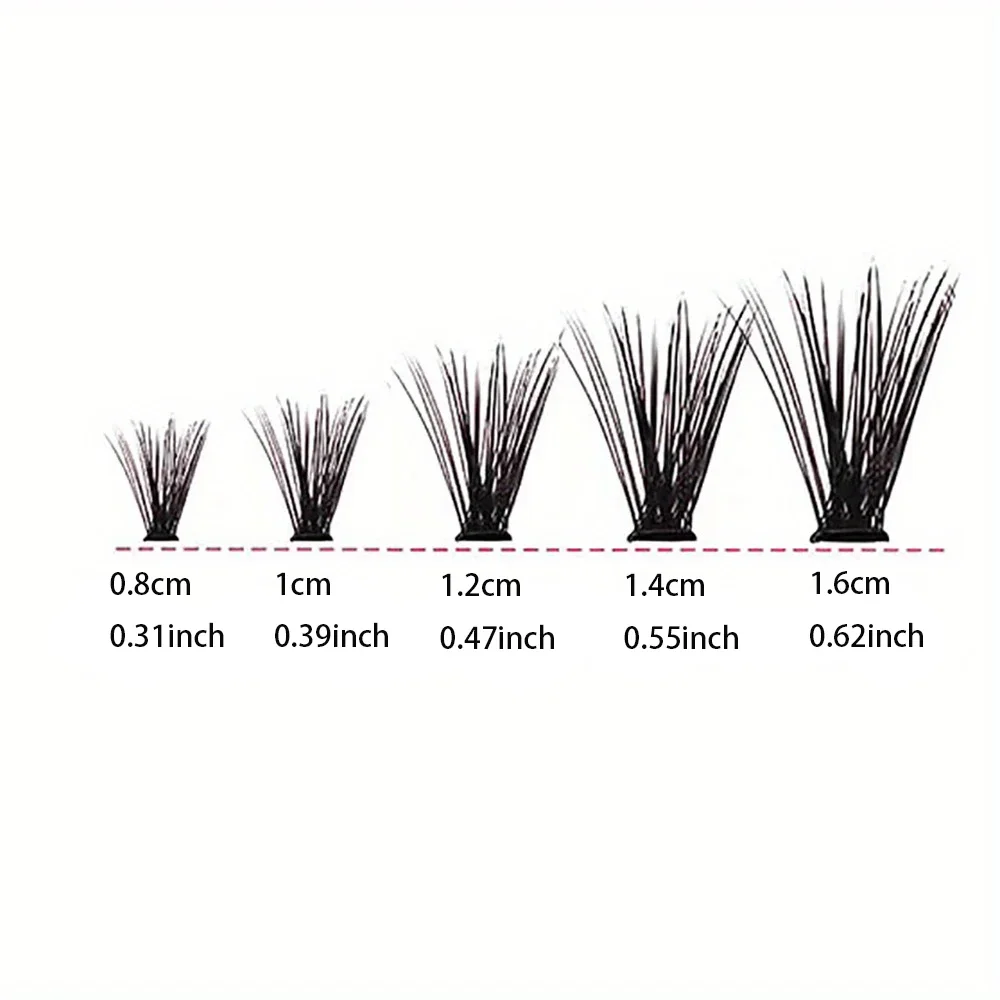 2 scatole/400 pezzi Cluster di ciglia con Bond Kit di ciglia individuali ciglia a grappolo Wispy D Curling Cluster di ciglia finte con pinzette