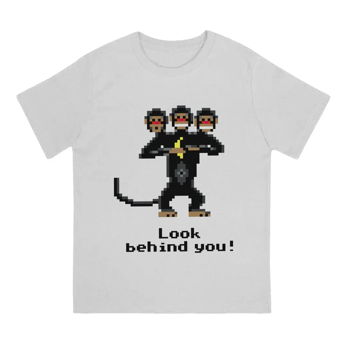 Monkey Island Three-Headed Monkey Tshirt Homme Men's Streetwear Polyester T Shirt For Men