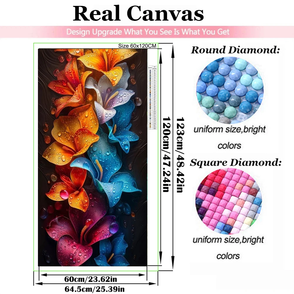 2025 Novel Diamond Painting Kit DIY Huge Fantasy Colorful Flower Diamond Mosaic 5D Square and Round Rhinestone Cross Stitch