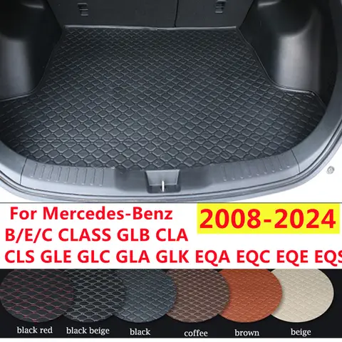 YJ 자동차 트렁크 매트, 메르세데스 벤츠 B/E/C 클래스 GLB CLA CLS GLE GLC GLA GLK EQA EQE EQS 맞춤형 카펫