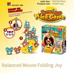 Stacking high balanced toys cute mouse pattern Maria Montessori children puzzle games designed to train children's concentration