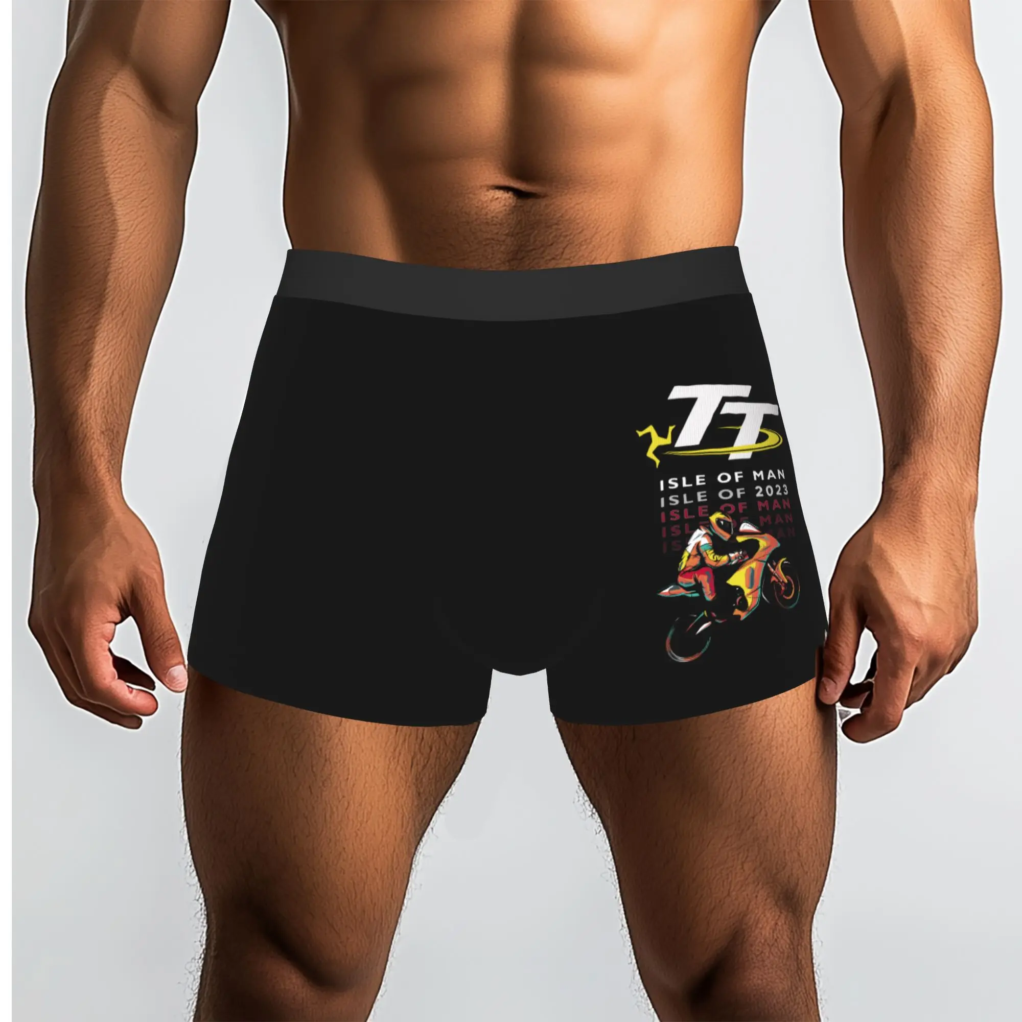 Customized Male Fashion Motorcycle Sports Isle of Man TT Races Underwear  Boxer Briefs Soft Shorts Panties Underpants