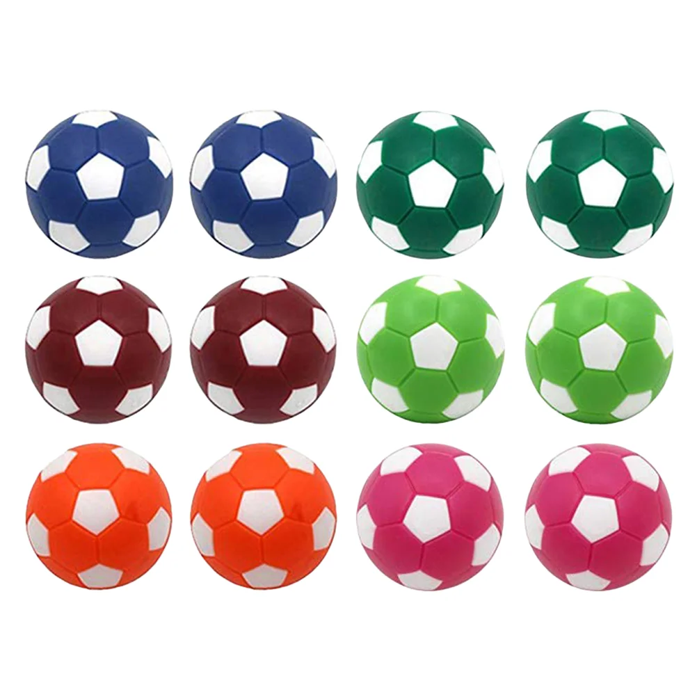 

12pcs Mini Colorful Table Soccer Footballs Replacement Balls Tabletop Game Ball 36mm Mini Soccer Mini Soccer Ball