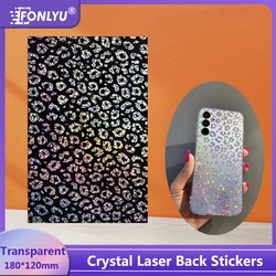 FONLYU 50pcs Transparent Crystal Laser Back Film Mobile Phone Skin Stickers 3D Rear Cover Protector for Cutting Machine Cutter