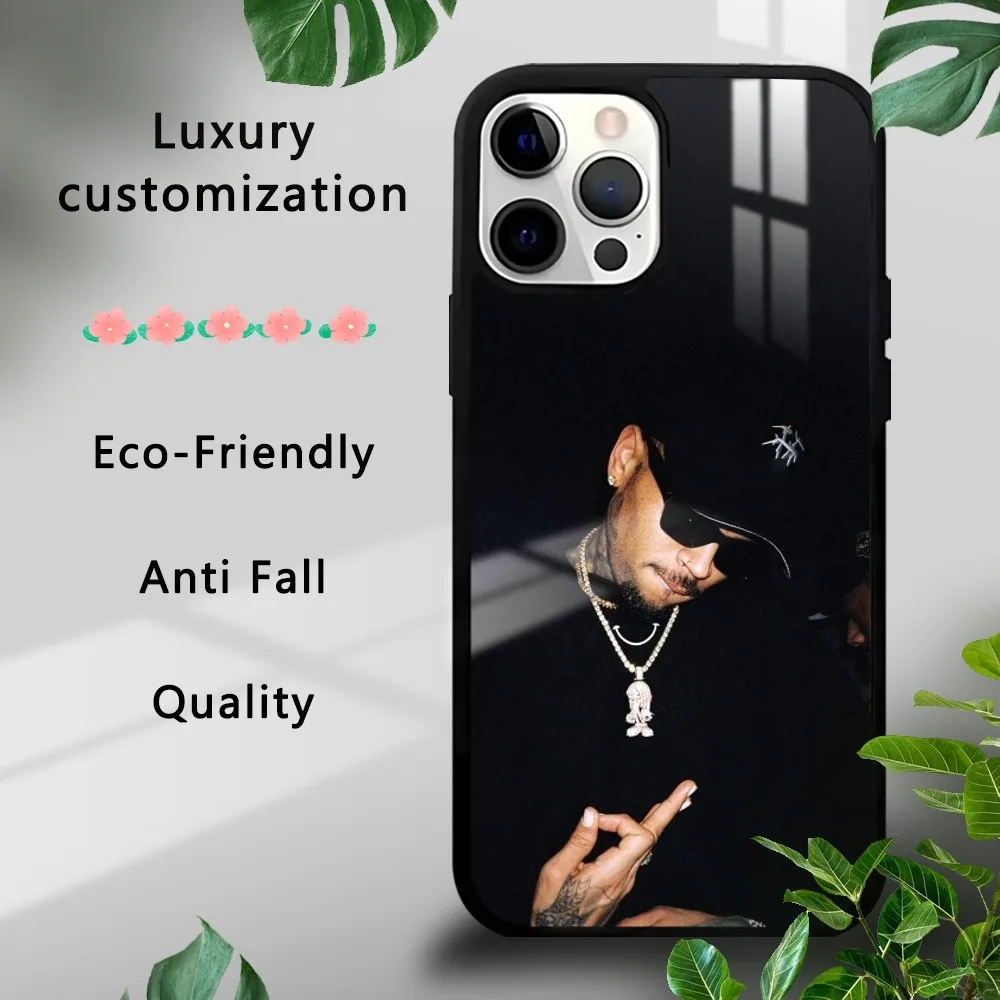 C-Chris B-Brown American Rapper Phone Case For IPhone 16 15 14 13 12 11 Pro Xs Max Mini Plus Celulares Hard Funda