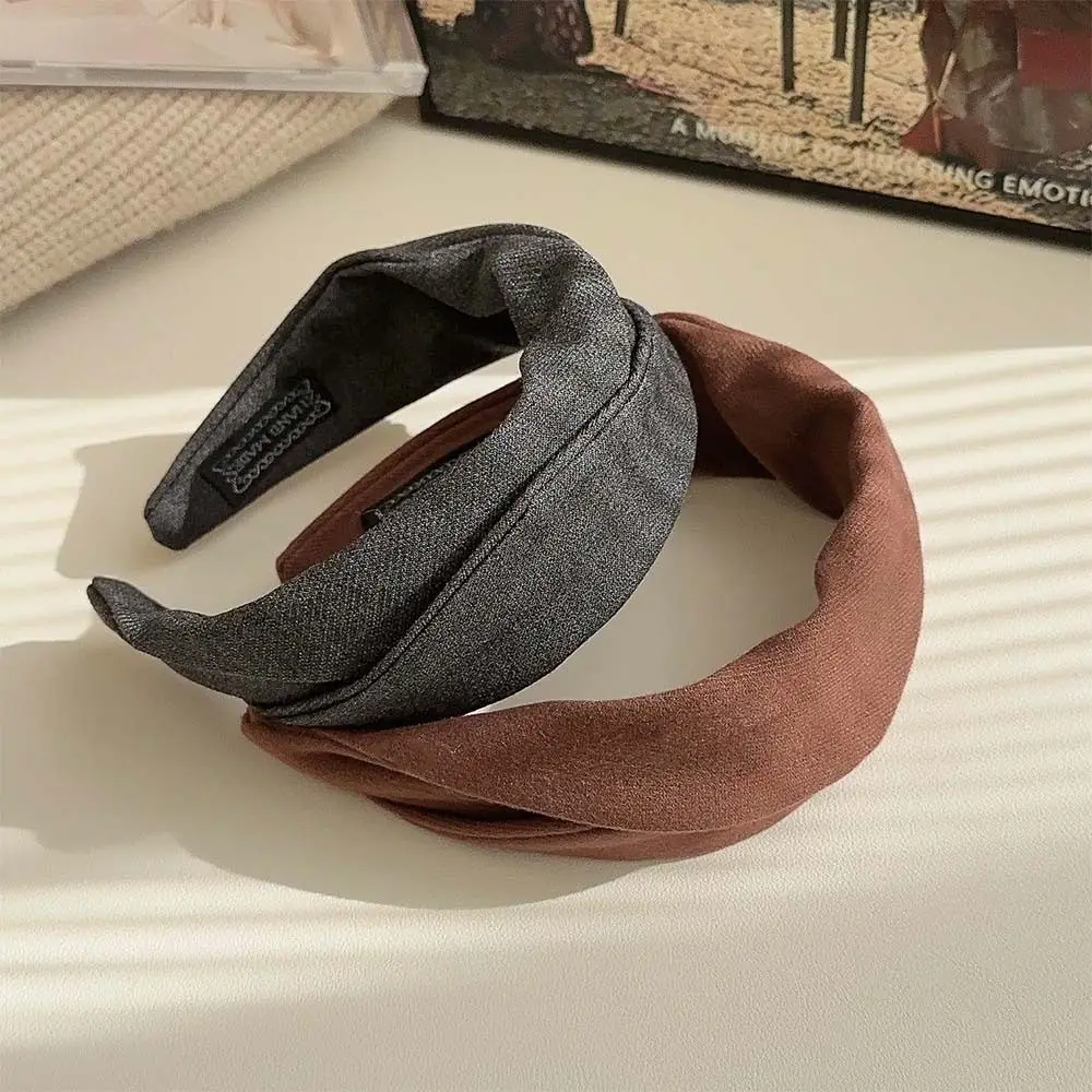

Korean Wide-brimmed Hair Headband Thickened Vintage Headwear Hoop Hair Accessories Girls Gift