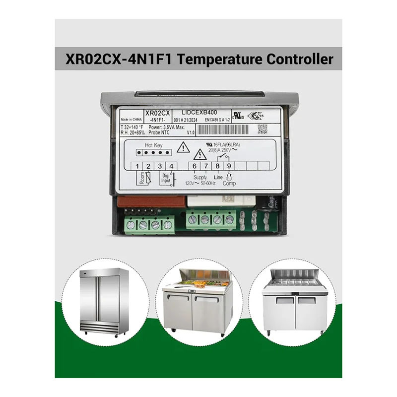 -MEOF لـ Dixell XR02CX-4N1F1 متحكم في درجة الحرارة، استبدل لوحدة التحكم في درجة الحرارة ديكسيل مناسبة للثلاجات/الفريزر