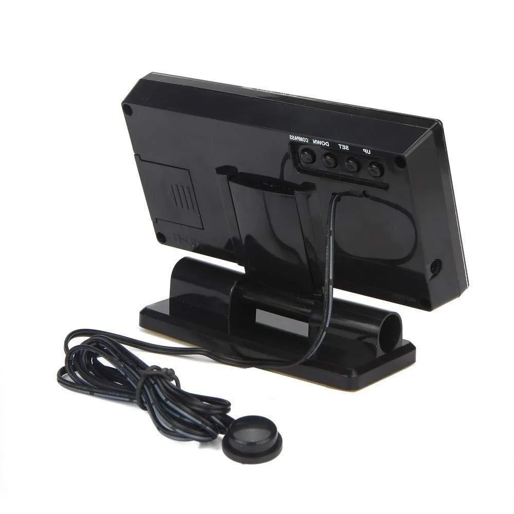 Digital Car Outdoor/Indoor Dual Thermometer Temperature Sensor with desk clock and temperature controller for various car models