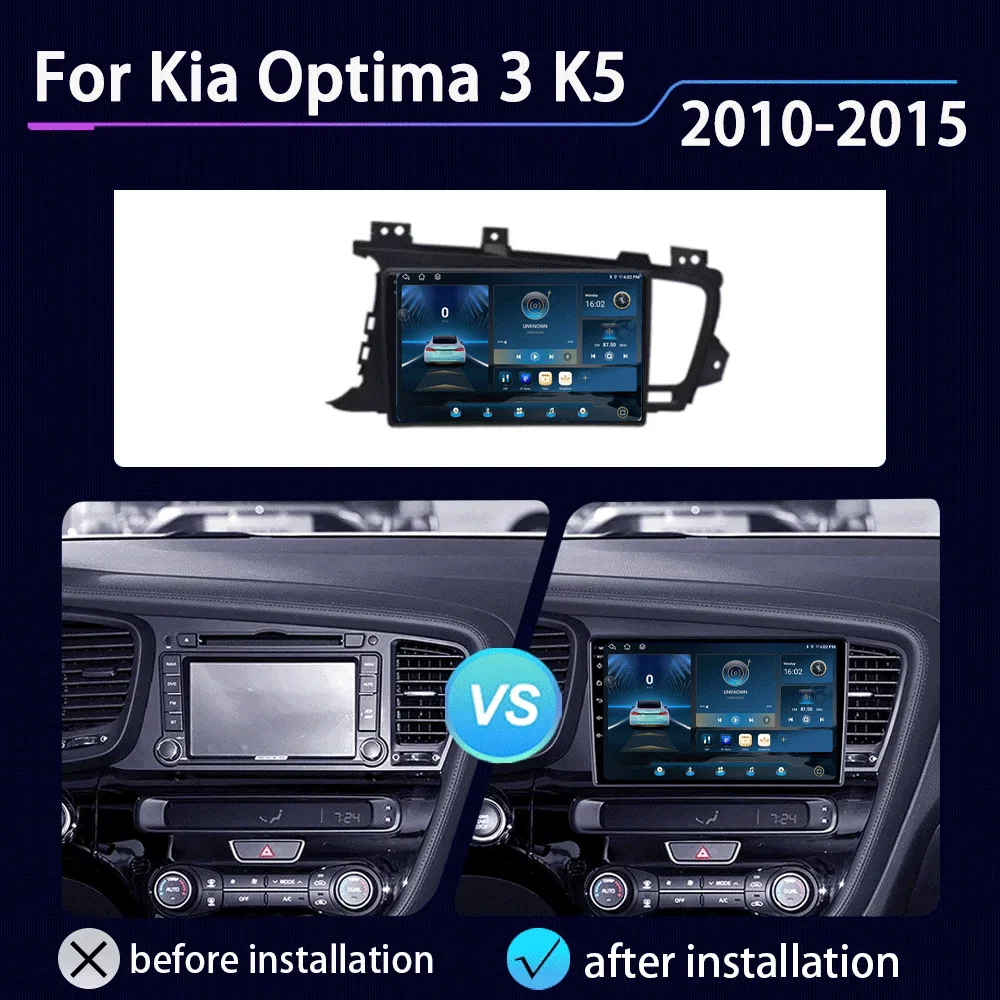 Android 16 Car Radio For Kia Optima 3 K5 TF T 2010 2011 2012 2013 2014 2015 Navigation GPS Multimedia Player Stereo WiFi+4G DSP