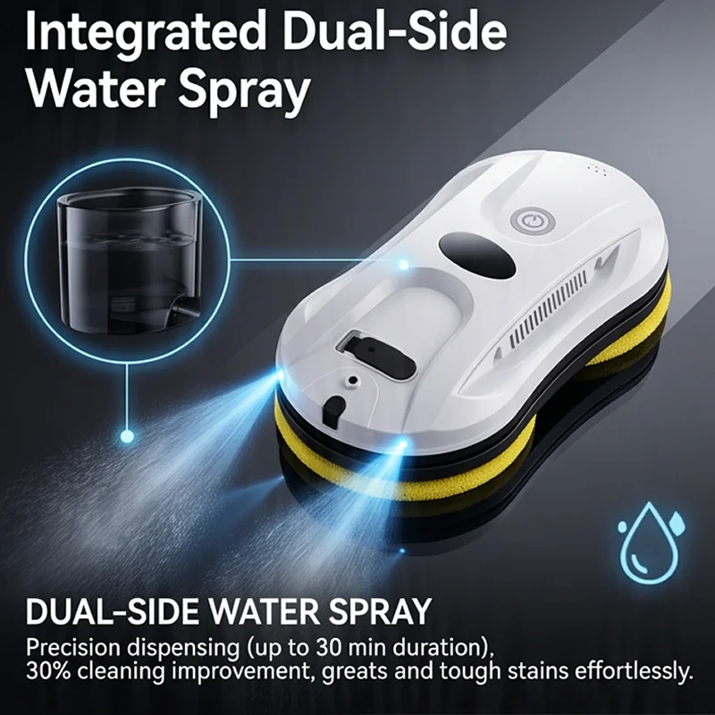 UPS System Robot Window Cleaner Vacuum Smart Home Appliance Auto Clean Glass Windows Washer Window Washing Electric Floor Mops view 5
