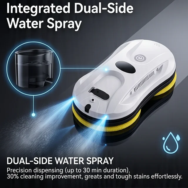 UPS System Robot Window Cleaner Vacuum Smart Home Appliance Auto Clean Glass Windows Washer Window Washing Electric Floor Mops 5 Zqoxinnova Smart Robot Window Cleaner – Automatic Glass Cleaning Vacuum – view 5