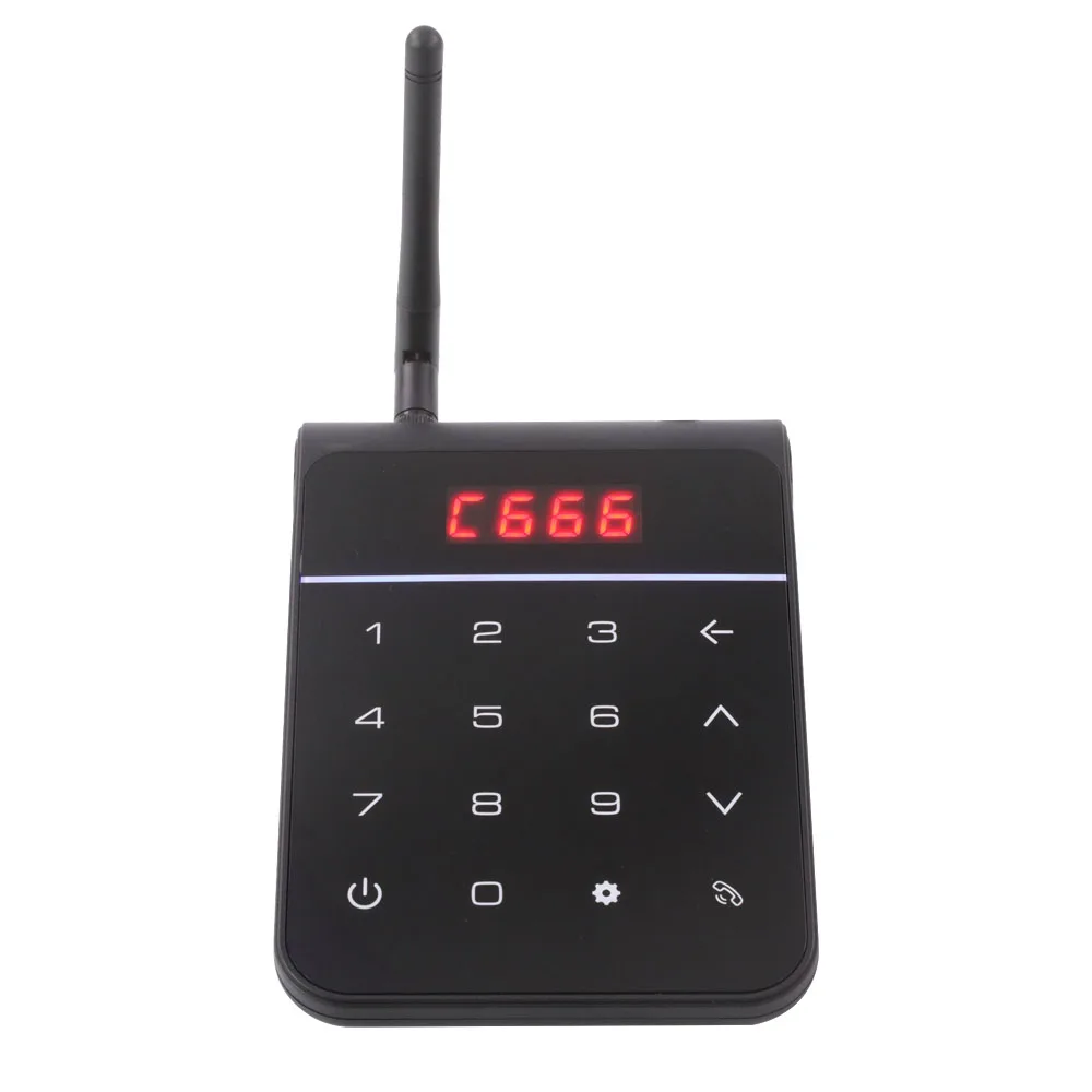 Wireless Restaurant Pager System 20 Round Coasters Guest Queue Paging System Waterproof Ring Flash Vibrate for Food Court