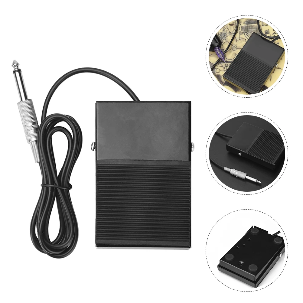 

1.4m Anti-slip Silicone Foot Switch Zinc Alloy Pedal for Tattoo Tattoo Foot Switch With Cord Machine Long Cord Compatibility