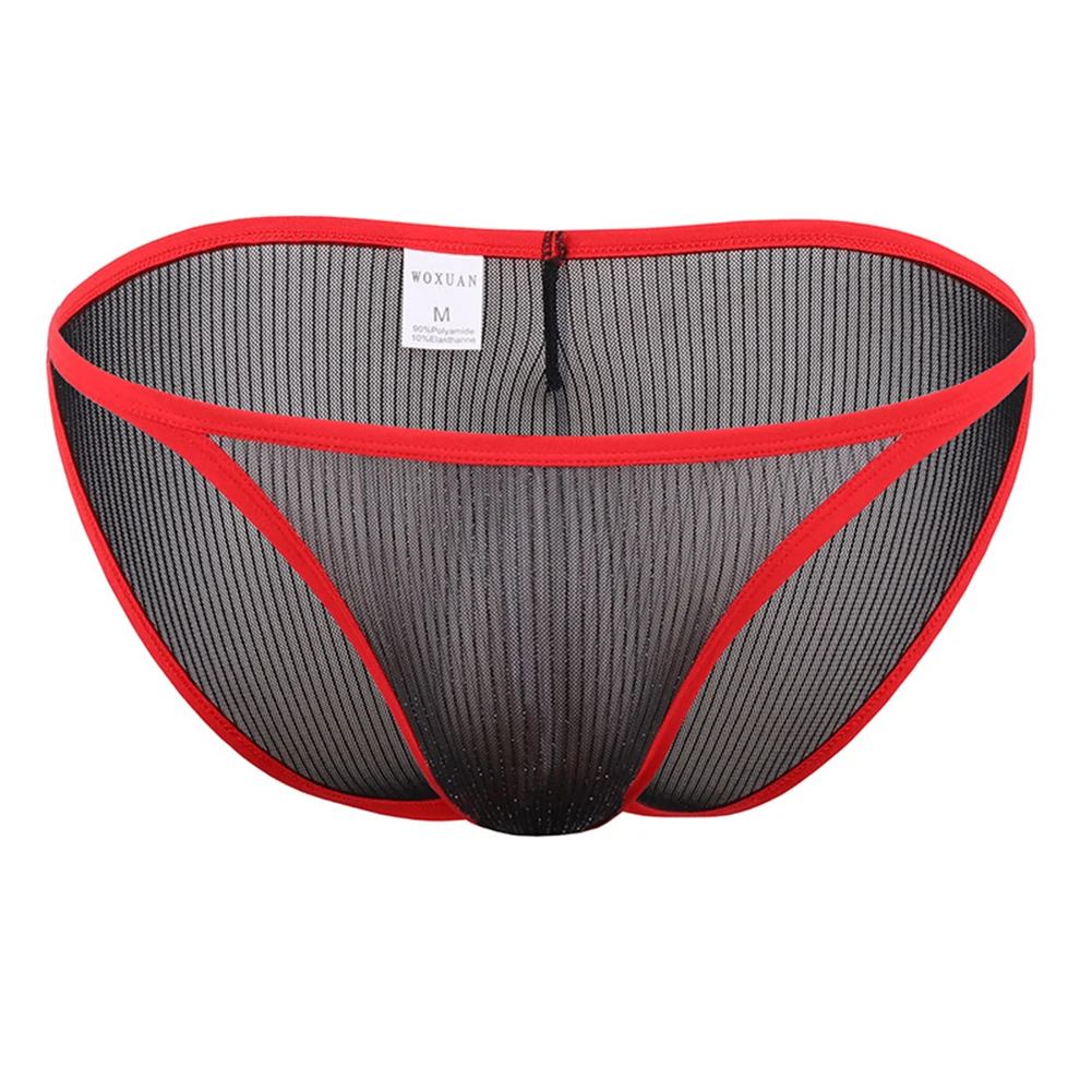 

Men's Breathable Underpants with Mesh Fabric Stretch Briefs Featuring Gold Spot Design for Comfort and Sports Activities