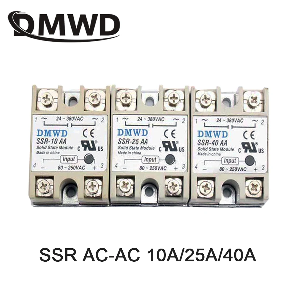 1PC Solid State Relay SSR-10AA 25AA 40AA AC Control AC SSR Single Phase Solid State Relay