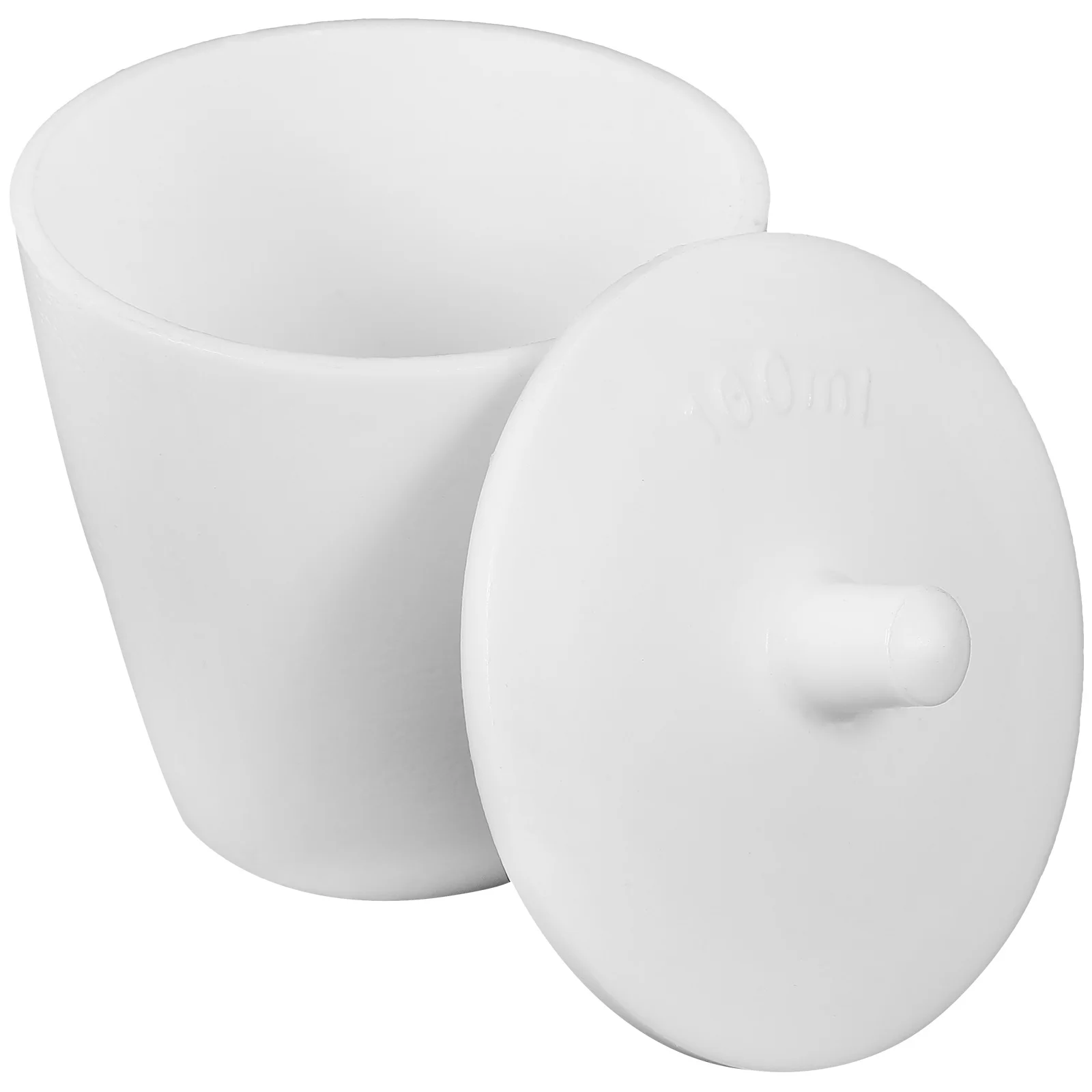 

Crucible Droplet Simple Laboratory Measuring Cup White Beaker Porcelain with Lid Cylinders