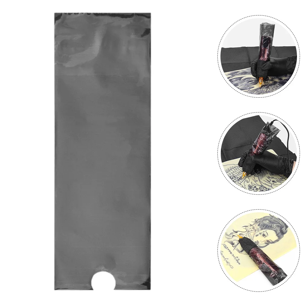 

200 шт. одноразовых чехлов для тату-машинок, прозрачные ПВХ-накладки 65x19 см, профессионального качества для тату-инструментов и использования в маникюрных салонах