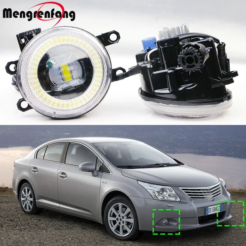 2 Pieces Car LED Fog Light Angel Eye Daylight DRL For Toyota Avensis (T270) 2009 2010 2011 2012 2013 2014 2015 2016 2017 2018