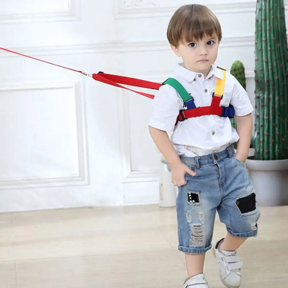 Belt Traveling Non-slip Contrast Color Baby Walker Safety Helper Toddlers Harness  Walker Assistant Strap Child Leashes