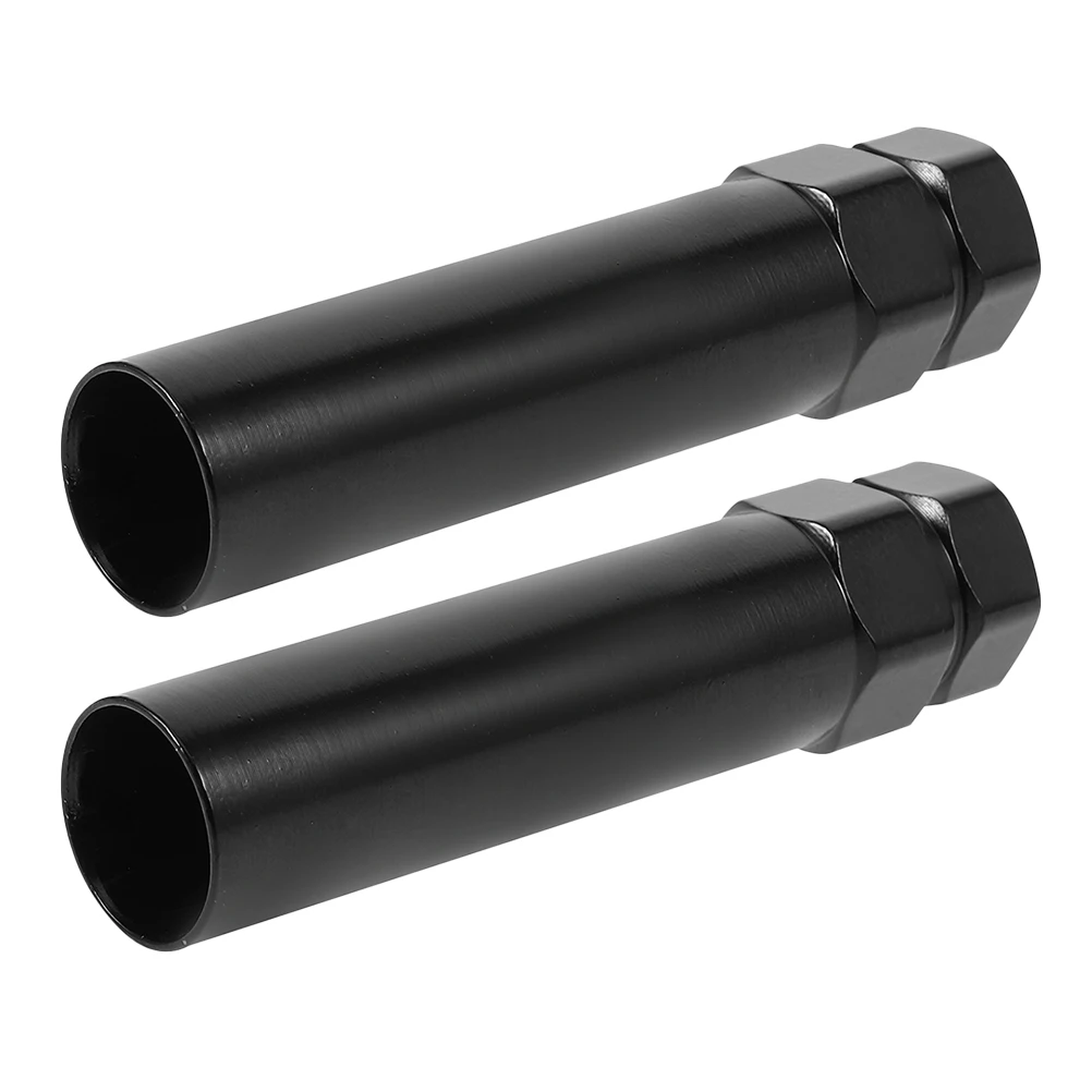 

2 Pcs Nut Sleeve Deep Wheel Lug Socket Set Impact Sockets Black Wrench Adapter Auto Repair