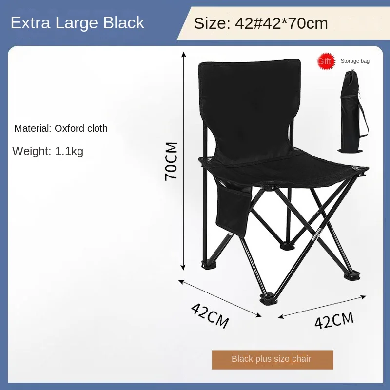 كرسي قابل للطي للاستخدام الخارجي، كرسي رسم فني محمول قابل للطي لصيد الأسماك والترفيه والنزهات والتخييم على الشاطئ مع مسند ظهر #4