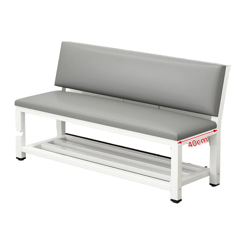 Modern Design Long Sofa Chair with Soft PU Bag for Gym Stadium Technicians Room Hospital Office Waiting Area Shoe Changing Stool