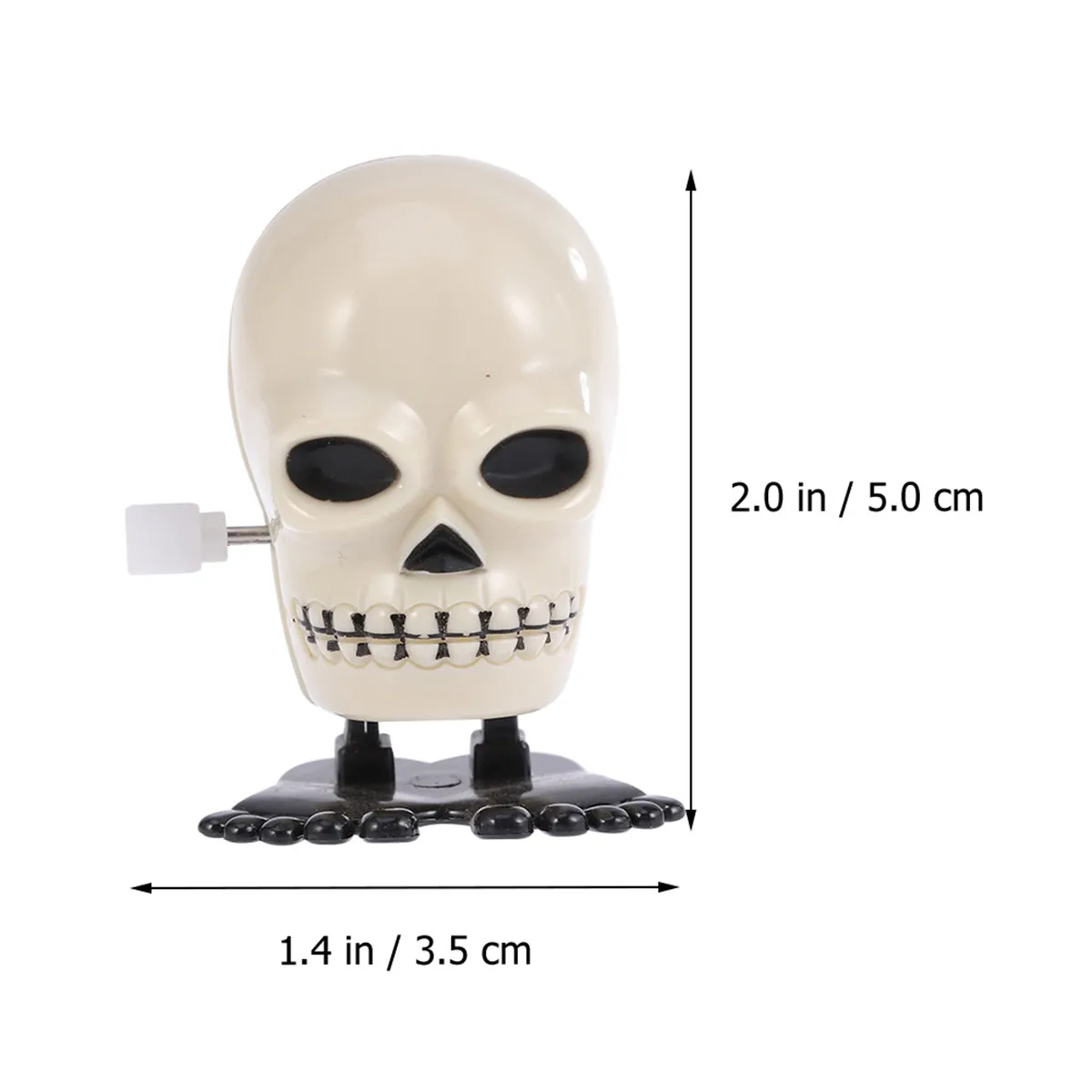 Halloween Pumpkin Wind Up Spring Skull Set – 3pcs Funny Party Filler, Birthday Gift & Christmas Stocking Stuffer