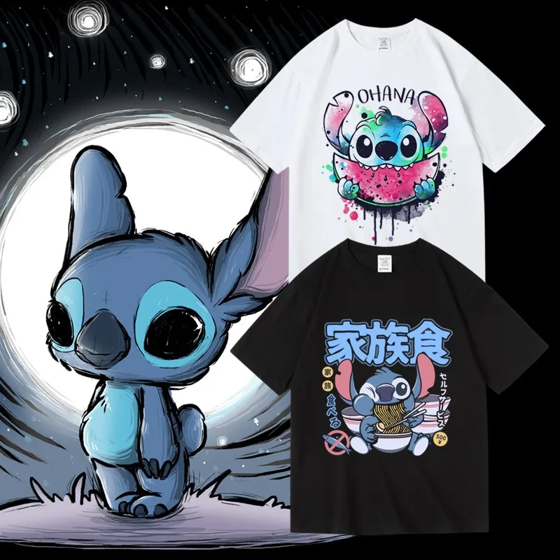 تي شيرت لطيف ستيتش ستار بيبي مطبوع برقبة دائرية قصيرة نصف كم للأولاد والبنات والأطفال صيفي مريح من القطن الخالص الناعم #1