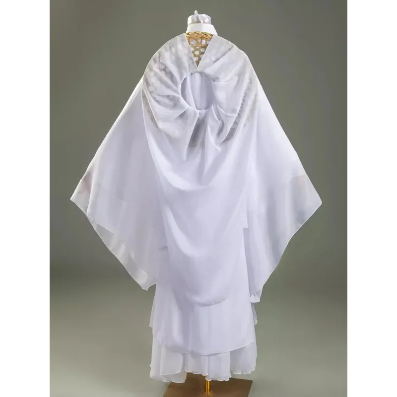 Anime Xie Lian Cosplay disfraz sombrero peluca Tian Guan Ci Fu Cosplay Xielian pelucas sombrero de bambú Prop blanco Han Fu Anime traje disfraces