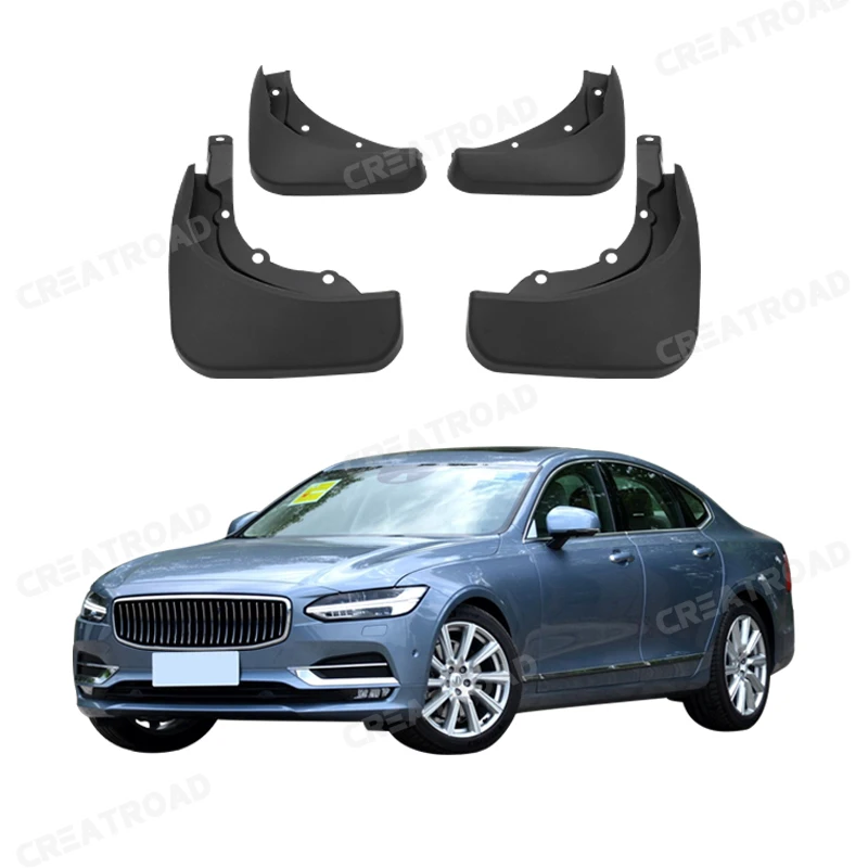 Styled Molded Car Mud Flaps For Volvo S90 2017 - 2024 Mudflaps Splash Guards Mud Flap Mudguards Accessories Car Styling