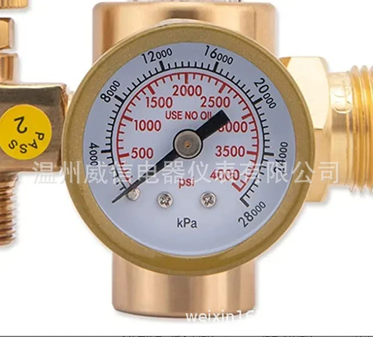 Argon AR Dioxygen CO2 Argon Pressure Reducer Carbon Dioxide All Copper Pressure Reducing Valve WX-191-03-CGA580  AR CO2