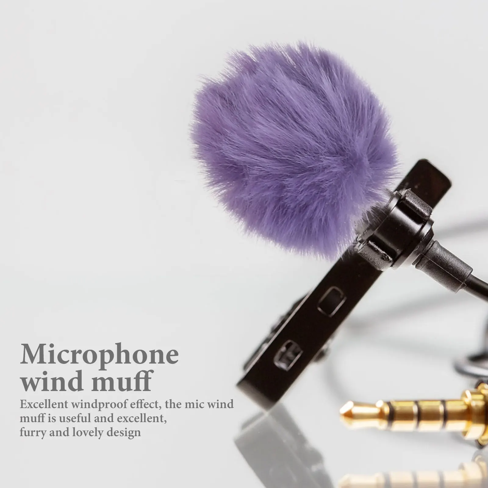 

10Pcs Furry Windscreen for Microphone Excellent Windproof Performance Easy to Use Suitable for Lapel Mic Outdoor Recording