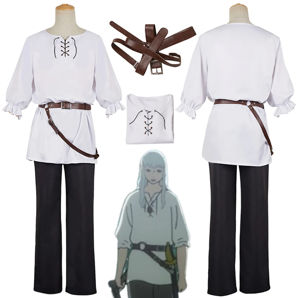 Griffith Cospaly Fantasy Clothing Anime Berserker Roleplay Disguise Top Belt Pants Uniform Outfits Halloween Carnival Party Suit