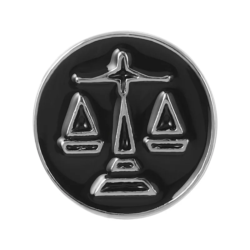 Libra Metal Brooch Pins Denim Hat Badge Collar Jewelry dress jeans Gift for Women kids