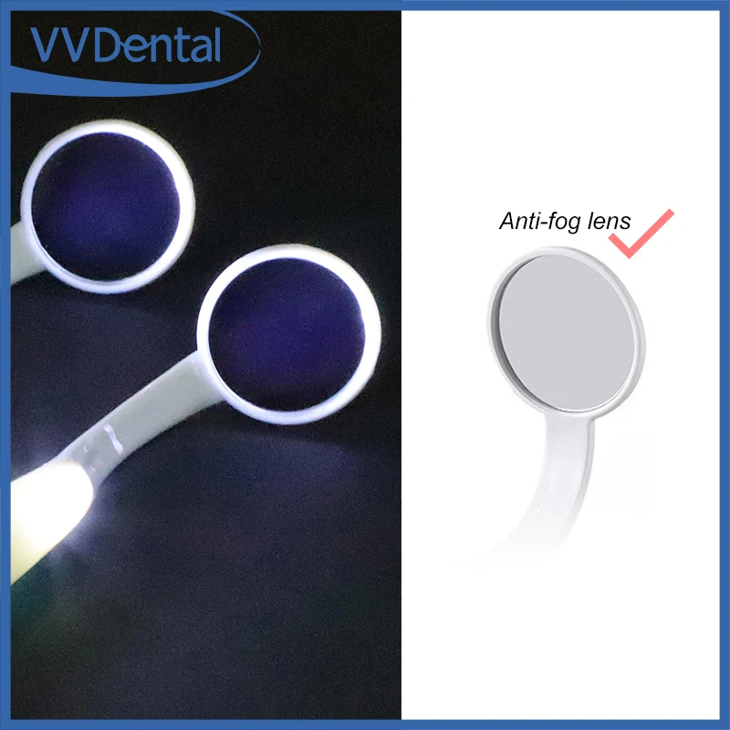 

5Pcs Dentistry Filling Material Kit Dental LED Light Mouth Mirror Oral Super Bright Anti-fog Mouth Mirror Tooth Exam Tool